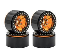 RC Beadlock Hubs For Traxxas For Trx6 For Axial For Scx10 Rr10 For Wraith For Yeti 1/8 1/10 Metal Wheel Hub 4pcs Tires Crawler Rc Car Retrofit Parts(Yellow)