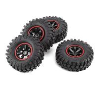 RC Beadlock Tires For Tamiya CC01 D90 701A For Rock 1/10 4PCS Rubber Wheel Rim Tires Hex 12MM 1.9Inch Off Road Climb Crawler Car For Super Soft 96MM