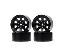 RC Beadlock Wheels Rims For Axial For SCX10 For TRX4 For Redcat For Kyosho For Tamiya 1/10 4Pcs CNC Alloy 1.9" Beadlock Wheel Rims Hub RC Car Parts(Black)