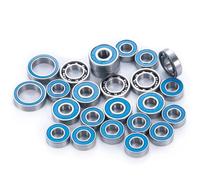 RC Bearing Parts For Axial For Capra For Currie F9 1/10 24Pcs Blue Bearing Kit Rubber Sealed Front And Rear Axle Parts RC Crawler Car Model