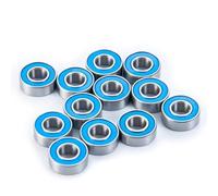 Rc Bearing Toys Parts For Tamiya Frog For Super For Blackfoot Stadium Blitzer 12pcs Blue Rubber Sealed Ball Kit Precision High Speed Bearing RC
