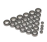 RC Bearings Kit For Losi For Super For Rock For Baja For Rey 1/6 25Pcs Complete Ball Bearings Kit Chrome Steel Black Rubber Sealed Pre Greased RC Car