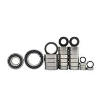 RC bearings Spare For Traxxas 1/10 Jato 3.3 2WD Stadium 27Pc Ball Bearings Kit Black Rubber Sealed Pre-Greased Chrome Steel Truck RC Car Upgrade