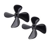 RC Boat 4-Blade Propeller, 2 Pcs High Strength CW CCW Plastic 4-Blade Full Immersion Propeller for RC Model Boat Accessory Parts