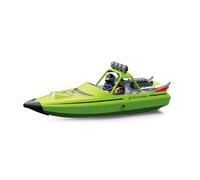 RC Boat, 725 High Speed Turbine Remote Control Boat with LED Light, Capsize Recovery, Self-Righting, Jet Propulsion, Gift for Teens Adults - Green