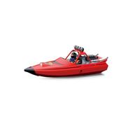 RC Boat, 725 High Speed Turbine Remote Control Boat with LED Light, Capsize Recovery, Self-Righting, Jet Propulsion, Gift for Teens Adults - Red