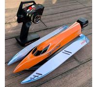 RC boat 915-A Remote Control Boat Rollover RC Brushless Water Raft 2.4Ghz 4WD 45 km/h RC Submarines are suitable for adult orange enjoyment (Red or Orange）