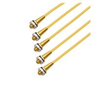 RC Boat Car Model Colorful Aluminum Alloy Antenna Seat Assembly Tube Sleeve With Cap+Mount Kit L320mm For DIY Accessories(Golden and orange)