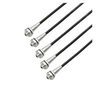 RC Boat Car Model Colorful Aluminum Alloy Antenna Seat Assembly Tube Sleeve With Cap+Mount Kit L320mm For DIY Accessories(Silver and black)