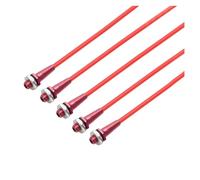 RC Boat Car Model Colorful Aluminum Alloy Antenna Seat Assembly Tube Sleeve With Cap+Mount Kit L320mm For DIY Accessories(Red and red)
