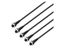 RC Boat Car Model Colorful Aluminum Alloy Antenna Seat Assembly Tube Sleeve With Cap+Mount Kit L320mm For DIY Accessories(Black and black)