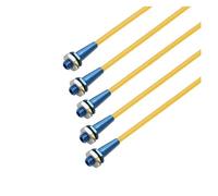 RC Boat Car Model Colorful Aluminum Alloy Antenna Seat Assembly Tube Sleeve With Cap+Mount Kit L320mm For DIY Accessories(Blue and yellow)