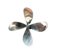 RC Boat Model 90mm-93mm 4-Blade Brass Propeller For RC Ship Models High-Performance Marine Upgrade M4 Shaft Hole(CW,91mm)