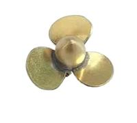 RC Boat Propeller, 3-Blades 12mm Brass Welded Prop for RC Simulation Ships, 2mm Bore (1PC Right Hand)