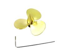 RC Boat Propeller 3-Blades Copper 30mm 32mm M3 Prop Impeller for 3mm Shaft RC Boat Scale Marine Submarine Fishing Tug Boat(1PC D32mm Right Hand)