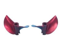 RC Boat Propeller Pair 1.9 Pitch Large-V Bayonet CNC 7075 Aluminum Racing Prop CW CCW For High-Speed Catamaran Shrimp Boats(4.76mm,41mm)