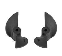 RC Boat Propellers Set, 2 Blades CW CCW Plastic Remote Control Ship Parts Strong Thrust, Lightweight for 2mm Shaft Underwater RC Boat Model Black 30mm 1 Pair