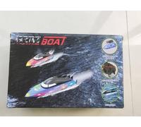 RC Boat with LED Lights,Remote Control Boats for Kids and Adults,10km/H 2.4G High Speed Remote Control Boat,Fast RC Boats for Pools and Lakes