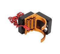 RC Brushless Motor Heatsink, Professional Double Cooling Fan for 1.65in Diameter Motor, High - Speed Airflow Radiator with Aluminum Alloy Body for RC Cars (Gold)