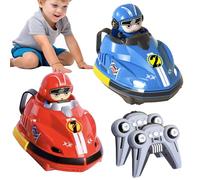 RC Bumper Car - RC Battle Race Car Set - RC Speed Bumper Car Remote Control Controlled Ejector Vehicles with LED Light and Music for Children Aged 3 to 5 Years