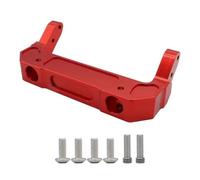 Rc Bumper Compatible With Axial SCX6 AXI05000 For JLU 1/6 RC Crawler Car Upgrades Parts Accessories Metal Front Rear Bumper Mounts Body Mounts(Red,Front)