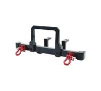 Rc Bumper Compatible With MN82 LC79 1/12 RC Car Upgrade Parts Accessories Metal Front Rear Bumper With Tow Hook Decoration(Black,Front)