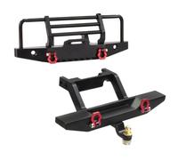 Rc Bumper Compatible With TRX4M For Defender 1/18 RC Crawler Car Upgrade Parts Accessories Metal Front And Rear Bumper With Tow Hook