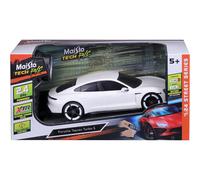 RC Car 1:24 Metallic Red Diecast/ABS Supercar Turbo S Model Remote LED 2.4GHz
