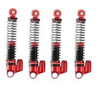 RC Car Absorber Damper Compatible With Axial For SCX24 AX24 1/24 RC Crawler Car Upgrade Parts Accessories 4Pcs 53Mm Metal Oil Shock Absorber Damper(Red)
