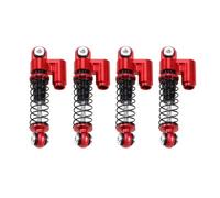 RC Car Absorber Damper Compatible With Axial For SCX24 For JLU For Gladiator 1/24 RC Crawler Car Upgrade Parts 4pcs 32mm Oil Metal Shock Absorber Damper(Red)