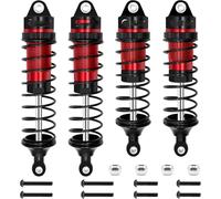 RC Car Absorber Damper Compatible With Traxxas For Slash 2WD For Hoss For Rustler 4X4 For VXL For Bandit 1/10 Rc Car Upgrade Parts Oil Shock Absorber Damper(Black Red)
