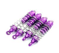 RC Car Absorber Damper Compatible With WLtoys 104001 1/10 Remote Control Car Upgrade Parts Replacement Accessories 4Pcs All Metal Shock Absorber Damper(Purple)