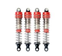 RC Car Absorber Damper Compatible With XLF X03 X04 X03A Max X04A 1/10 RC Car Brushless Monster Truck Upgrade Parts 4Pcs Metal Shock Absorber Damper(Red)
