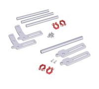 RC Car Accessories Compatible With Axial For SCX10 For TRX4 For LCG For Chassis FJ40 Upgrade DIY Aluminum Front Rear Bumper Bull Bars 1/10 RC Crawler Car(Silver,Bumper with Tow hook)
