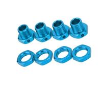 RC Car Accessories Compatible With HSP 1/8 RC Crawler Car Parts 4PCS RC Wheel Hex Driver 17MM Aluminum Alloy Wheel Hex Coupler Upgrade Accessories Parts Kit(Blue)