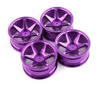 RC Car Accessories Compatible With HSP For Tamiya For HPI For Kyosho For Sakura D5 For TT02 1/10 RC On-Road Drift Car Wheel Hub Climb Car Wheel Rim(Purple)