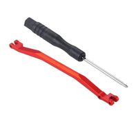 RC Car Accessories Compatible With Kyosho For Mini-Z 4X4 For Jimny For Wrangler For Hilux 1/18 1/24 RC Car Steering Link Rod Linkage Pull Rod With Screws(Red)