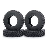 RC Car Accessories Compatible With Tamiya 1/14 RC Truck Trailer Tractor Car Tires 4PCS Front Rear Wheel Rim Hubs Rubber Tyres With Foam Inserts(Rubber Tires-25mm)