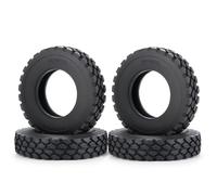 RC Car Accessories Compatible With Tamiya 1/14 RC Truck Trailer Tractor Car Tires 4PCS Front Rear Wheel Rim Hubs Rubber Tyres With Foam Inserts(Rubber Tires-22mm)