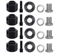 RC Car Accessories Compatible With Traxxas For TRX-4 1/10 RC Car Crawler Accessories 4Pcs/set 12MM Metal Wheel Hex Hub 9mm Thickness(Black)