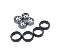 RC Car Accessories Compatible With WLtoys 284131 K969 K979 K989 P929 For MINI-Z D Q 1/28 RC Car Upgrade Parts Metal 25mm For Racing Drift Wheel Hub Tyre(Grey)