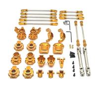 RC Car Accessories For HB R1001 R1002 R1003 1/10 Metal Portal Axle Gear Housing Diff Cover Mount Drive Shaft Link Kit RC Car Upgrade Parts(Yellow)