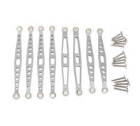 RC Car Accessories For HuangBo ZP1001 ZP1002 ZP1003 ZP1004 1/10 Metal Modification Fixed Tie Rod RC Car Upgrade Or Repair Replacement Parts(Silver)