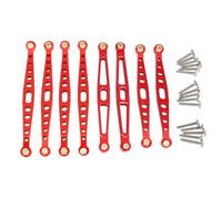 RC Car Accessories For HuangBo ZP1001 ZP1002 ZP1003 ZP1004 1/10 Metal Modification Fixed Tie Rod RC Car Upgrade Or Repair Replacement Parts(Red)