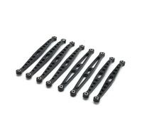 RC Car Accessories For Huangbo ZP1001 ZP1002 ZP1003 ZP1004 ZP1005 ZP1008 1/10 8pcs Metal Chassis Suspension Link Rod Tie RC Car Upgrade Parts(Black)