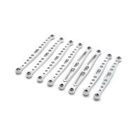 RC Car Accessories For Huangbo ZP1001 ZP1002 ZP1003 ZP1004 ZP1005 ZP1008 1/10 8pcs Metal Chassis Suspension Link Rod Tie RC Car Upgrade Parts(Silver)