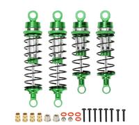 RC Car Accessories For Losi For Mini-B For Mini-T 2WD 1/16 1/18 4 Pcs Full Alloy Front Shock Absorber Damper Oil Filled Type RC Car Upgrades Part(Green)