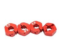 RC Car Accessories For SCX10 For HSP For HPI For Tamiya For Traxxas For Slash 5/6/7/8/9/10/11/12mm Wheel Hex 12mm Drive Hubs With Pins Screws rc Car Crawler Parts(Red,5mm)