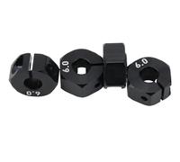RC Car Accessories For SCX10 For HSP For HPI For Tamiya For Traxxas For Slash 5/6/7/8/9/10/11/12mm Wheel Hex 12mm Drive Hubs With Pins Screws rc Car Crawler Parts(Black,6mm)