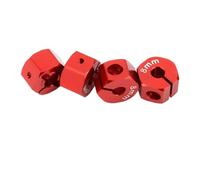 RC Car Accessories For SCX10 For HSP For HPI For Tamiya For Traxxas For Slash 5/6/7/8/9/10/11/12mm Wheel Hex 12mm Drive Hubs With Pins Screws rc Car Crawler Parts(Red,8mm)